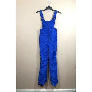 VTG Roffe Skiwear Womens Cindy Ski Suit Bib Overall Pants 12 Blue 70s Outdoors